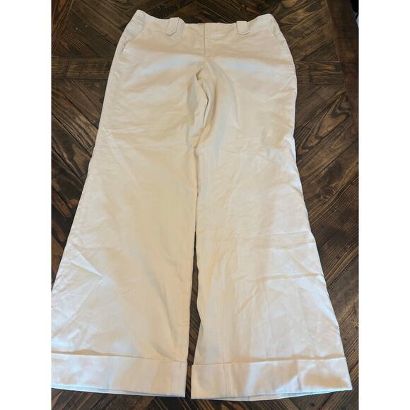 Banana Republic Pants - Banana Republic Cotton Silk Blend Pants Women 14 Neutral Light Academia Preppy